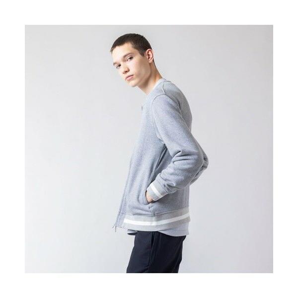 ラコステ使えるゆったりジップアップノーカラーブルゾン♪ LACOSTE / ラコステ ノーカラージップアップスウェットブルゾン