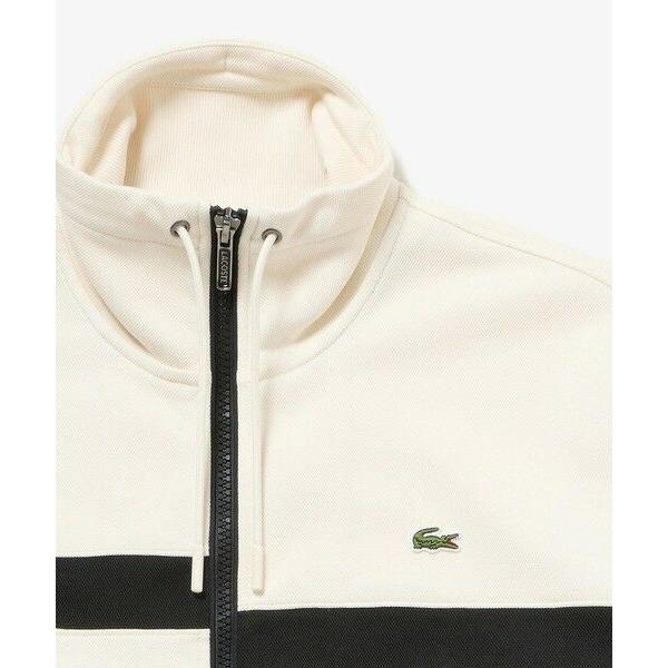 LACOSTE ビッグシルエットトラックジャケット セール】 ショルダーパイピング鹿の子地トラックジャケット