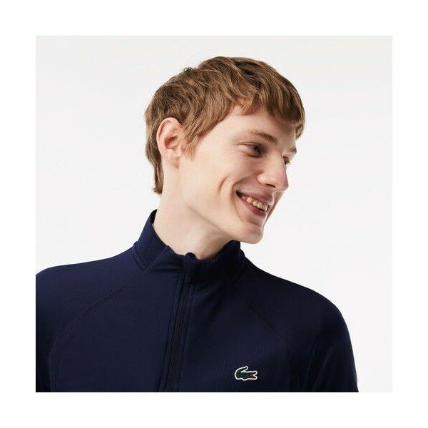 Lacoste ネイビー ジップアップ ゴルフ ジャケット M ラコステ LACOSTE ジップアップゴルフジャケット （ネイビー