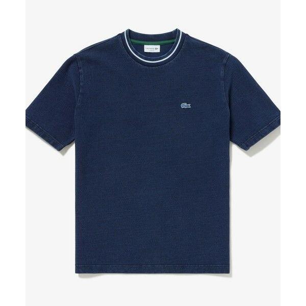 LACOSTE / ラコステ 配色リブニットインディゴ鹿の子 半袖Tシャツ｜selectsquare｜15