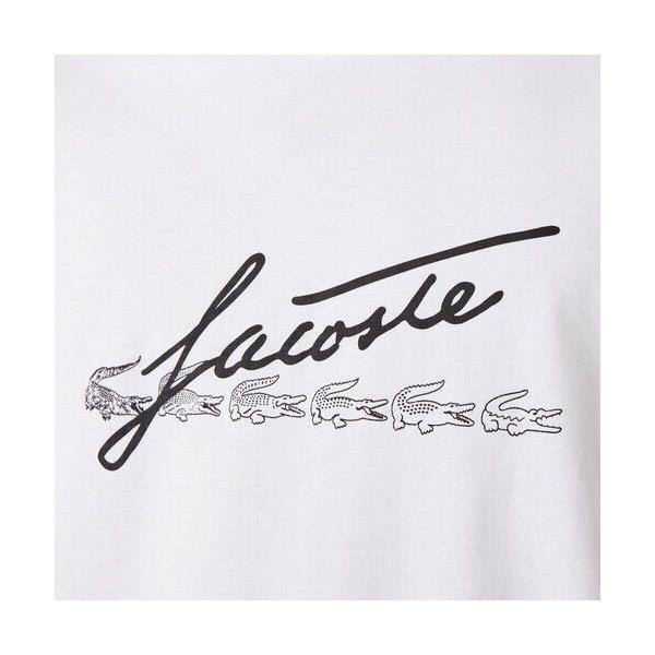 LACOSTE / ラコステ スクリプトブランドネームロゴプリントTシャツ｜selectsquare｜04