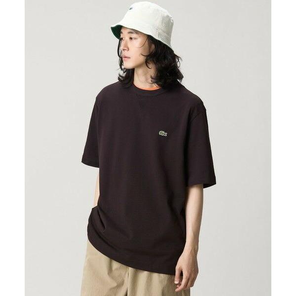 LACOSTE（ラコステ） L.12.12アレンジ ガゼット付き鹿の子地 半袖T