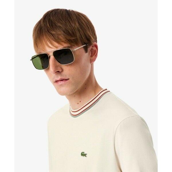 LACOSTE（ラコステ） ボーダーリブネックフレンチメイドTシャツ
