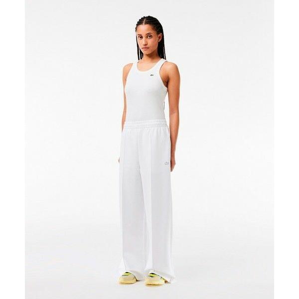 LACOSTE / ラコステ ダブルフェイス鹿の子地ワイドトラックパンツ