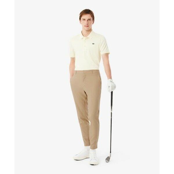 LACOSTE ホワイトストレートゴルフパンツ 40 ストレッチ ウルトラドライ LACOSTE（ラコステ） ウルトラドライストレッチゴルフパンツ