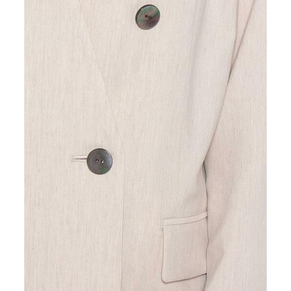 allureville アルアバイル リネンストレッチノーカラーダブル