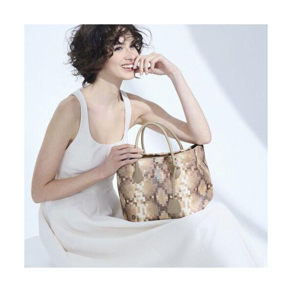 Accesoires De Mademoiselle / アクセソワ・ドゥ・マドモワゼル スネーク型押し/トート25 cm(ショルダーストラップ付)　LATE/AKU | A.D.M.J