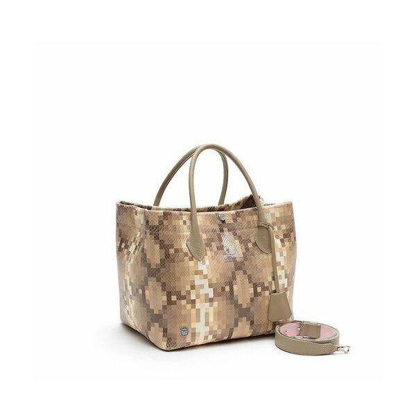 Accesoires De Mademoiselle / アクセソワ・ドゥ・マドモワゼル スネーク型押し/トート25 cm(ショルダーストラップ付)　LATE/AKU | A.D.M.J | 01