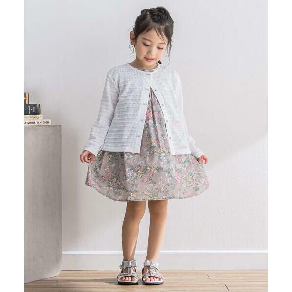 BeBe Petits Pois Vert / ベベ プチ ポワ ヴェール 花柄スモッキングワンピース(95~150cm)｜selectsquare｜03