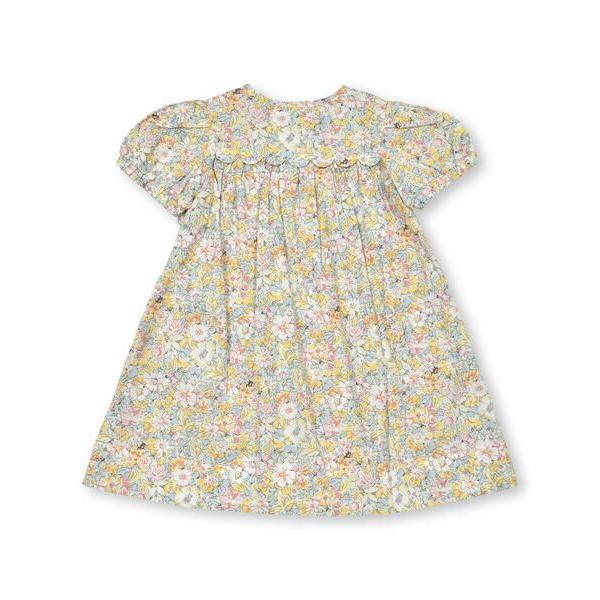 BeBe Petits Pois Vert / ベベ プチ ポワ ヴェール パステル花柄スカラップワンピース(95~150cm)｜selectsquare｜03