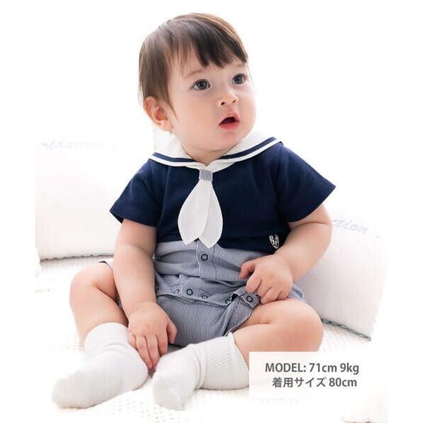 fillot de bebe reduction / フィヨ デュ ベベ ルダクティオン ハニカムニットマリンカバーオール (70~80cm)｜selectsquare｜13