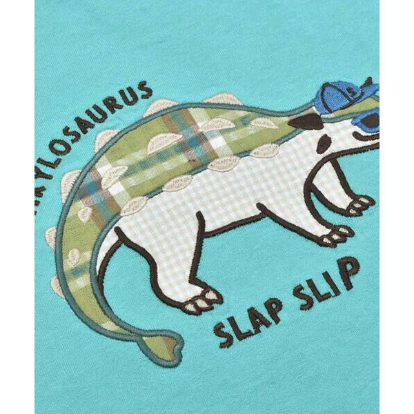 SLAP SLIP / スラップ スリップ チェック柄恐竜パッチ刺しゅう長袖Tシャツ(80~130cm)｜selectsquare｜18