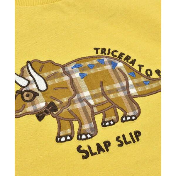 SLAP SLIP / スラップ スリップ チェック柄恐竜パッチ刺しゅう長袖Tシャツ(80~130cm)｜selectsquare｜07