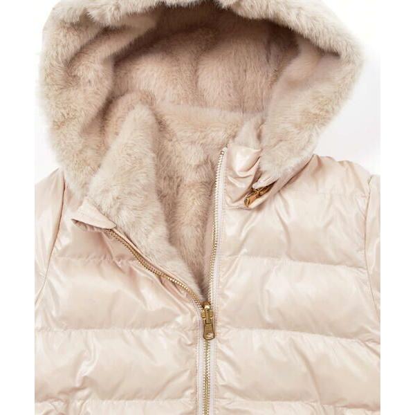 タルティーヌ　エ　ショコラ 140 ファー&サテン　リバーシブル　コート Tartine et Chocolat Tartine et Chocolat / タルティーヌ エ ショコラ