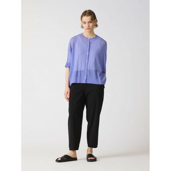 値下ミズイロインドmizuiro indハイゲージクルーネックワイドカーディガン mizuiro ind ハイゲージクルーネックワイド