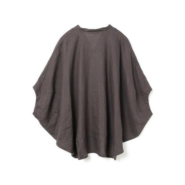 mizuiroind（ミズイロインド） リネンスタンドカラーコクーンシャツ