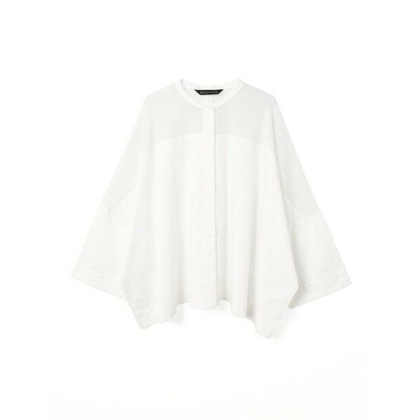 美品 mizuiro ind シアーショルダースタンドカラーワイドシャツ 濃紺 mizuiro ind シアーショルダースタンドカラーワイドシャツ｜ MARcourt