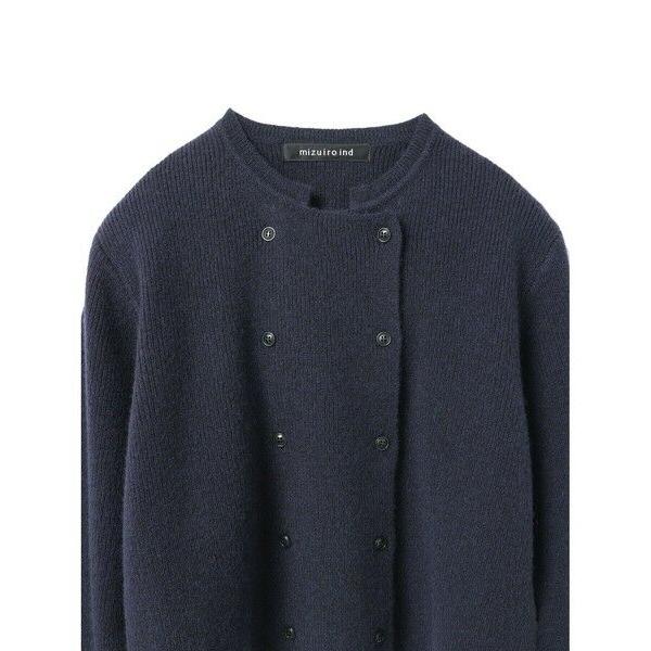 mizuiroind（ミズイロインド） ダブルブレストカーディガン