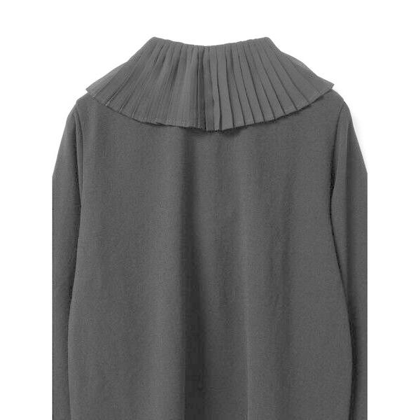 mizuiroind（ミズイロインド） プリーツカラーシャツプルオーバー