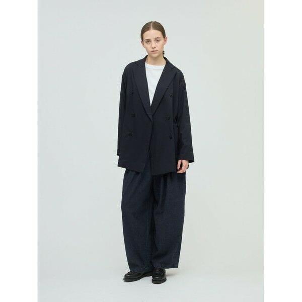 mizuiroind（ミズイロインド） デニムタックワイドパンツ : タカシマヤ