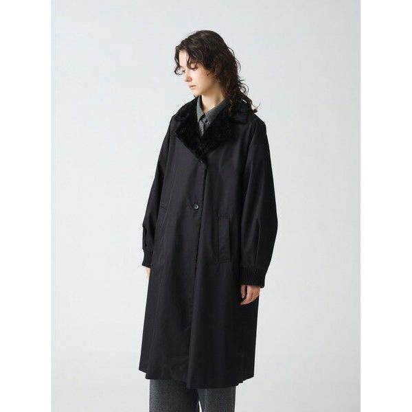 mizuiroind ミズイロインド キルティング裏ボアコート　黒　ブラック mizuiroind（ミズイロインド） バックボアコート : タカシマヤ