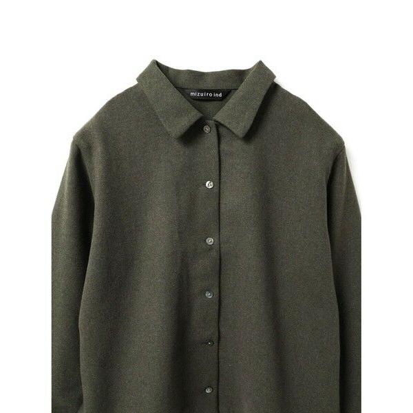 mizuiroind（ミズイロインド） ウールブレンドベーシックシャツ
