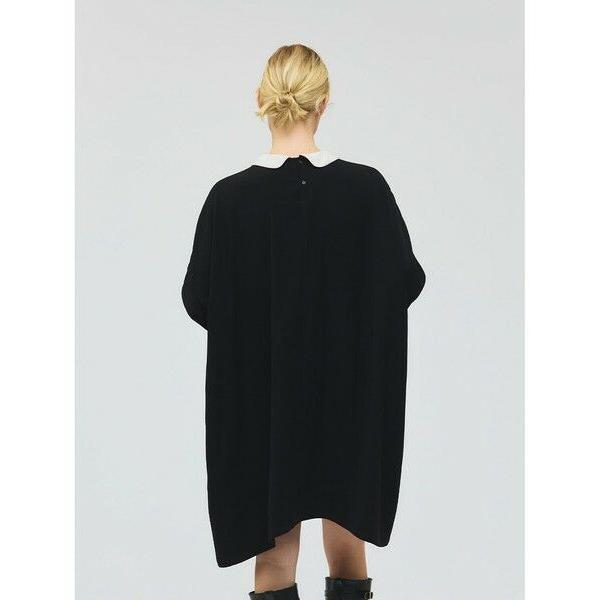 mizuiroind（ミズイロインド） 衿付きサテンコクーンワンピース