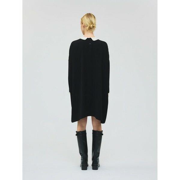 mizuiroind（ミズイロインド） 衿付きサテンコクーンワンピース