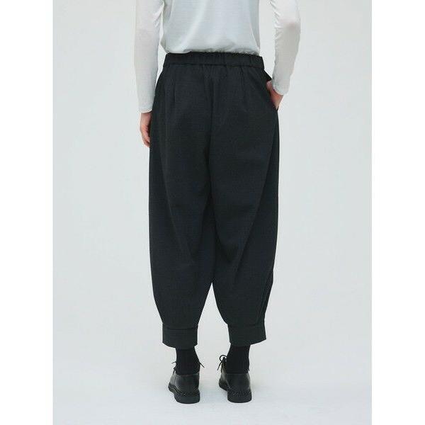 【新品】mizuiro ind/ミズイロインド　タックヘムパンツ　ブラック mizuiroind（ミズイロインド） タックヘムパンツ : タカシマヤ
