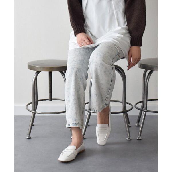 INTER-CHAUSSURES / インター ショシュール 【FABIO RUSCONI】スクエアトウサケットフラットローファー_17