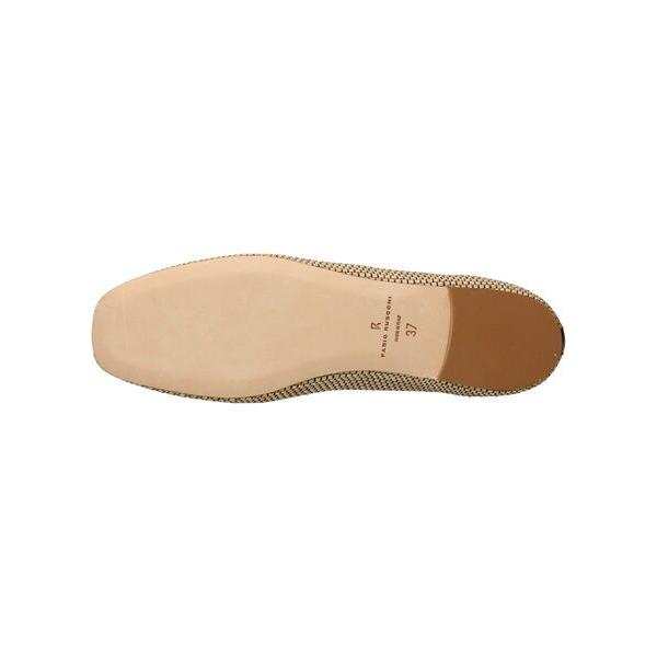 INTER-CHAUSSURES / インター ショシュール 【FABIO RUSCONI】スクエアトウラフィアバレエシューズの画像