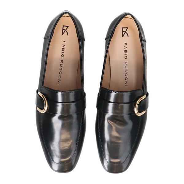 INTER-CHAUSSURES / インター ショシュール 【FABIO RUSCONI】スクエアトウバックルローファー_4