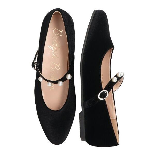 サンリオ新店推荐 大人気Bridget Birkin / ブリジットバーキン 【BRIDGET BIRKIN】パールストラップメリージェーンパンプス 調整可能