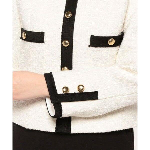 完売　未使用　allureville スクエアツイードクルージャケット　ホワイト allureville / アルアバイル スクエアツイードクルージャケット