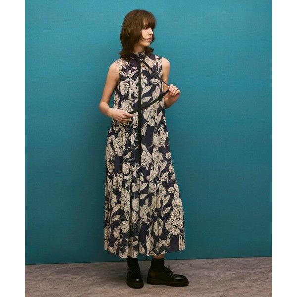 allureville（アルアバイル） 楊柳シアーフラワープリントワンピース