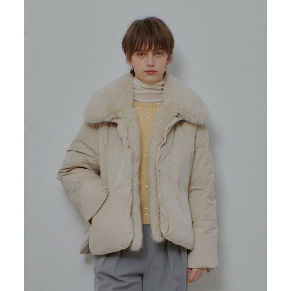 allureville（アルアバイル） ファーカラーショートダウンコート 
