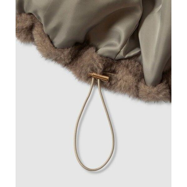 allureville ミンクファーコート　ブラウン フェイクミンクファーフーディーブルゾン | allureville (Women