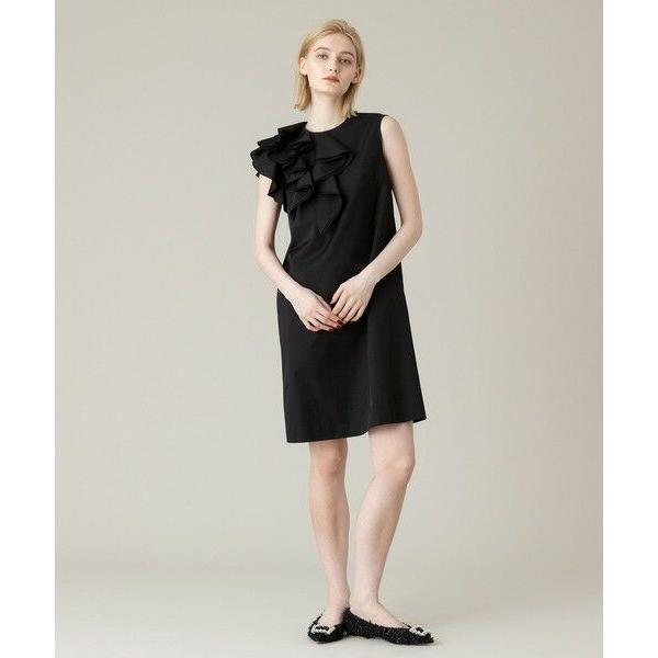 レディース 24AW ルルウィルビー ランダムプリーツワンピース ブラック