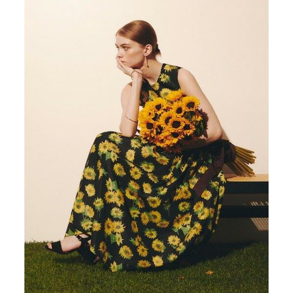 allureville / アルアバイル WEB 一部店舗限定【LOULOU WILLOUGHBY】サンフラワープリントバッククロスワンピース