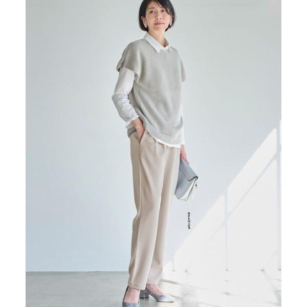 TAKASHIMAYA Style Plus / タカシマヤ スタイル・プリュ ジョーゼット調ニットタックパンツ | TAKASHIMAYA Style Plus | 01