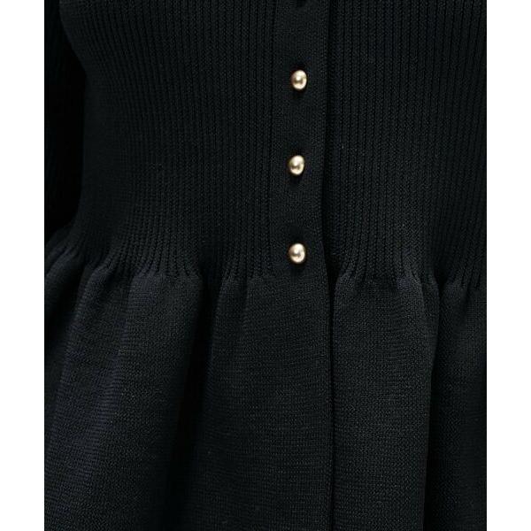 cloenc（クロエンス） 【マシンウォッシュ】ペプラムニットプル