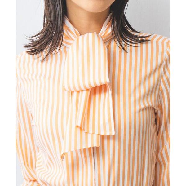 ナラカミーチェ（NARACAMICIE）/【NARACAMICIE】ストライプボウタイ長袖シャツ NARACAMICIE（ナラカミーチェ） 【NARACAMICIE】ストライプボウタイ