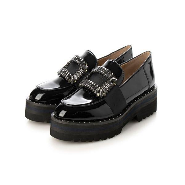 モードエジャコモ 厚底ビジューバックル　ローファー Mode et Jacomo（モードエジャコモ） 厚底ビジューバックルローファー