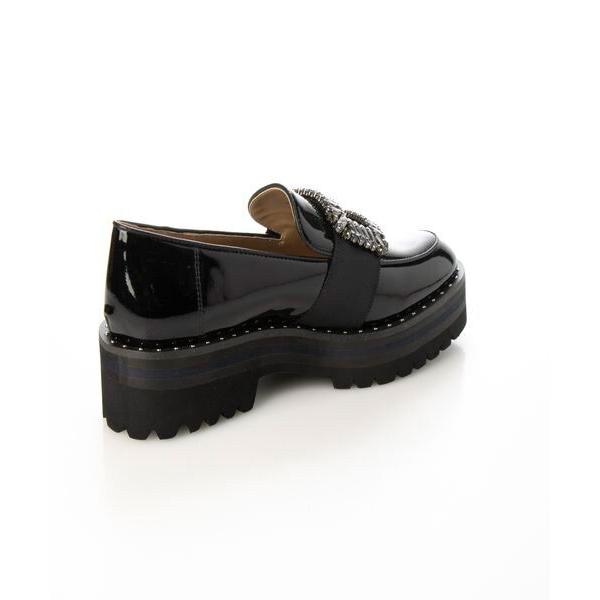 ✨美品✨MODE ET JACOMO モードエジャコモ 厚底 ローファー レザー Mode et Jacomo（モードエジャコモ） 厚底ビジューバックルローファー