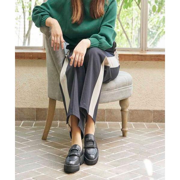 Mode et Jacomo（モードエジャコモ） 厚底ビジューバックルローファー