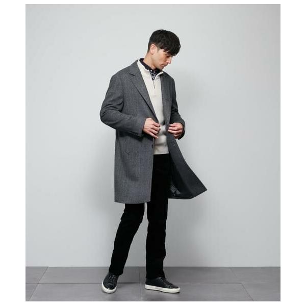 NEWYORKER（ニューヨーカー） カシミヤ混 ヘリンボーン ビーバー 