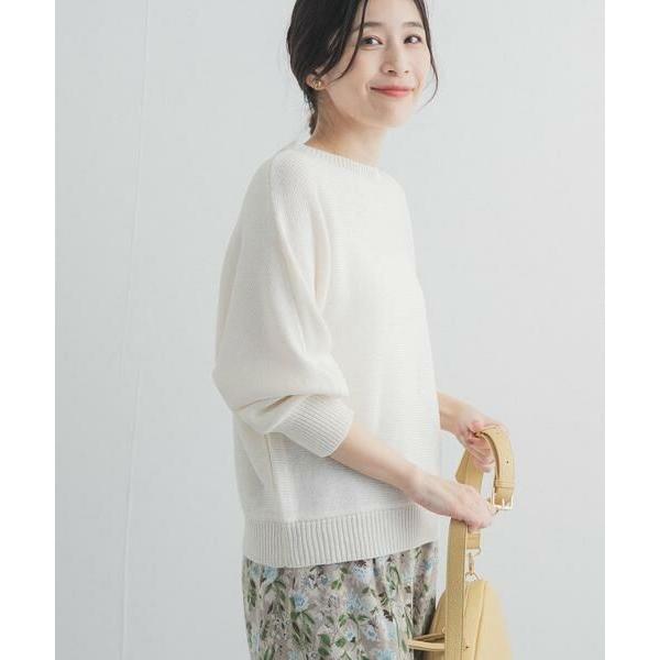 DOORS リネン混スラブドルマンニット　オフホワイト　新品未使用　タグ付き URBAN RESEARCH DOORS（アーバンリサーチドアーズ） URBAN RESEARCH