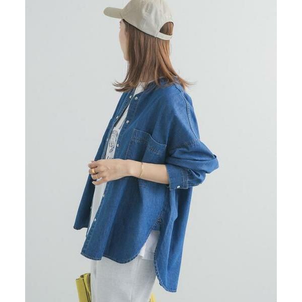 DOORS デニムバンドカラーシャツ アーバンリサーチ ドアーズ URBAN RESEARCH DOORS デニムバンドカラー