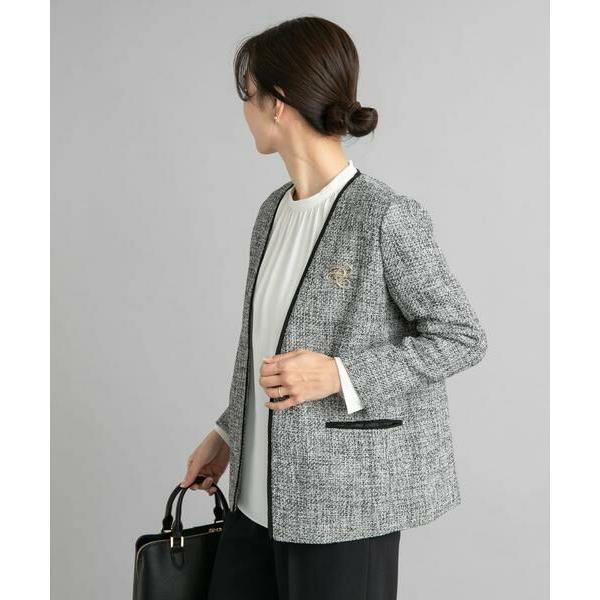 アーバンリサーチドアーズ　ツィードＶネックロングジャケット URBAN RESEARCH DOORS（アーバンリサーチドアーズ） URBAN RESEARCH