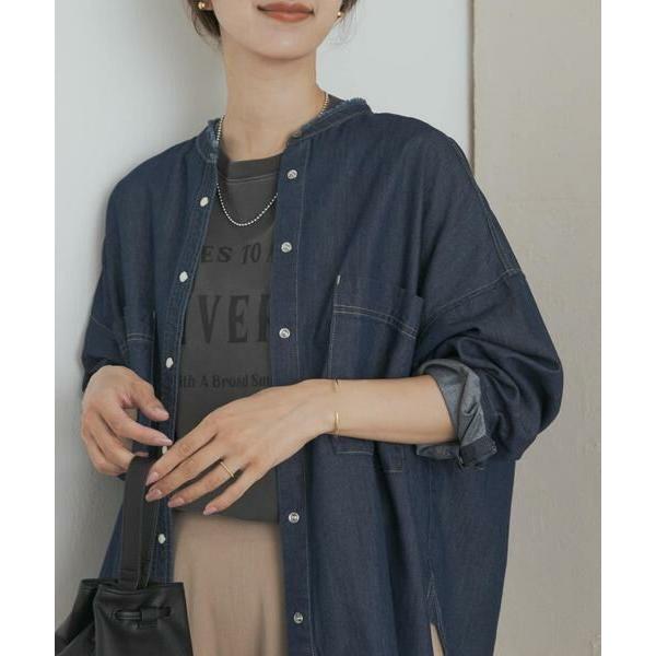 新品未使用　アーバンリサーチドアーズ　バンドカラーデニムシャツ セール】デニムバンドカラーシャツ（シャツ/ブラウス）｜URBAN